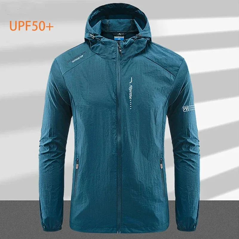 UV Protection Windbreaker Quick Dry Jacket Outdoor Sun-Protective Thin Hiking Fishing Cycling Hooded Sport Light