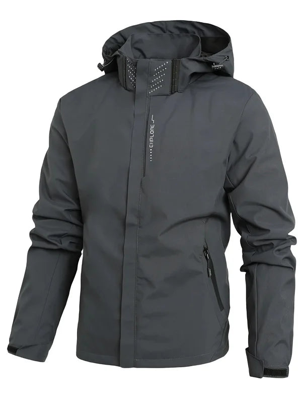 Men's Waterproof Rain Jacket Lightweight Outer Hooded