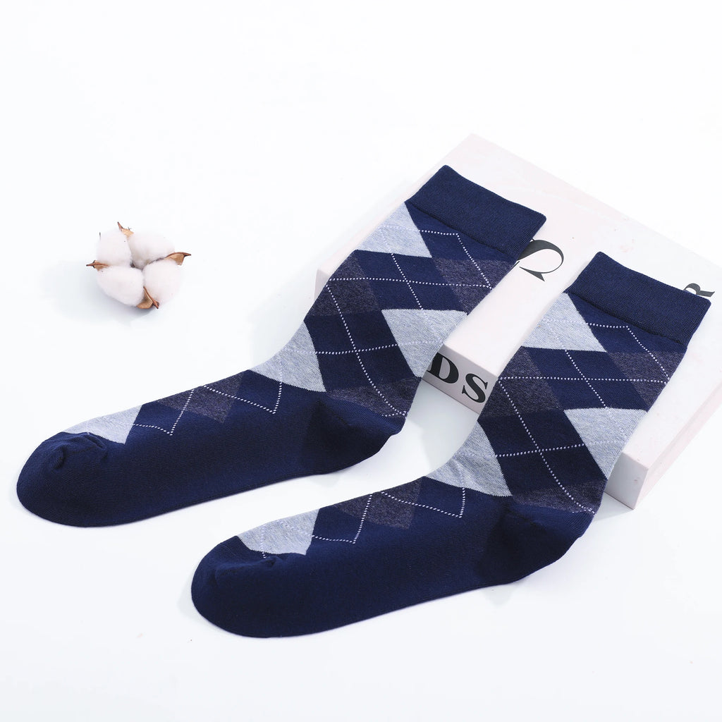 5 Pairs Mens Dress Socks Plus Large Size