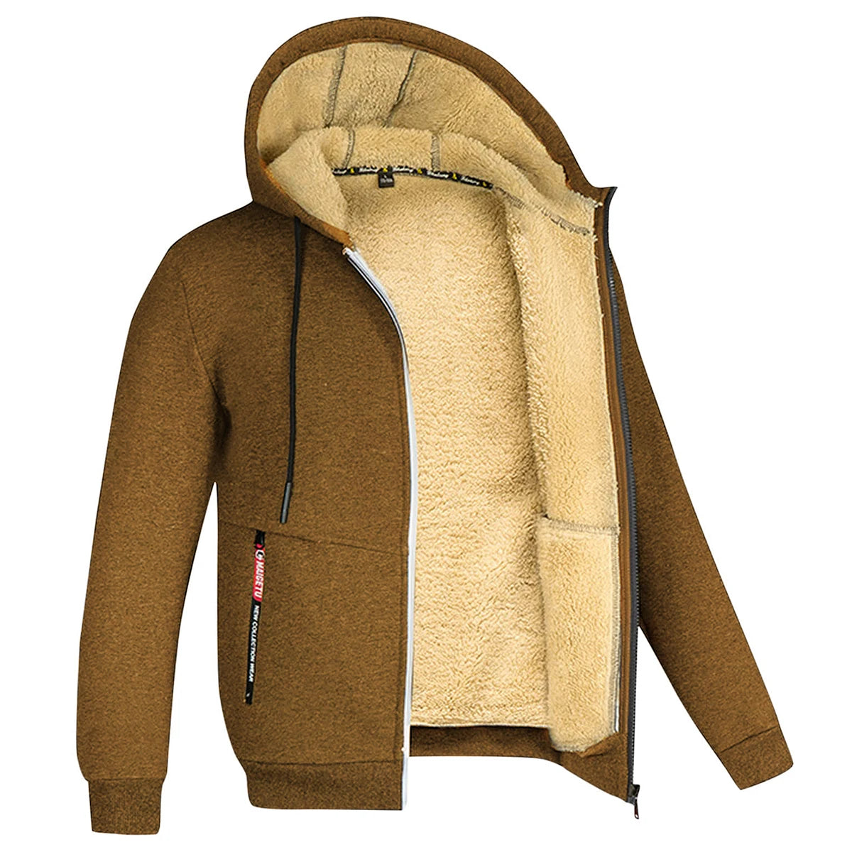 Trendy Sweatshirt Coat Front Pockets