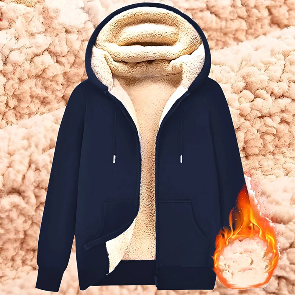 Trendy Sweatshirt Coat Front Pockets