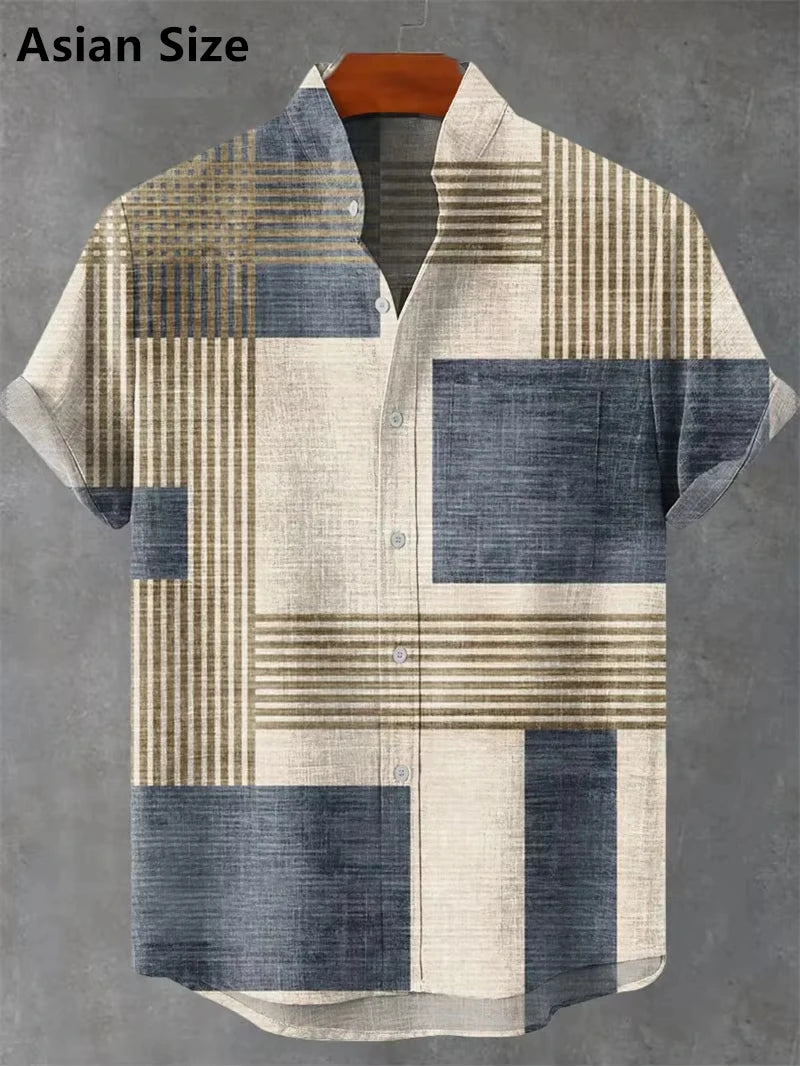 Vintage Men's Shirt 3D Printed Shirt
