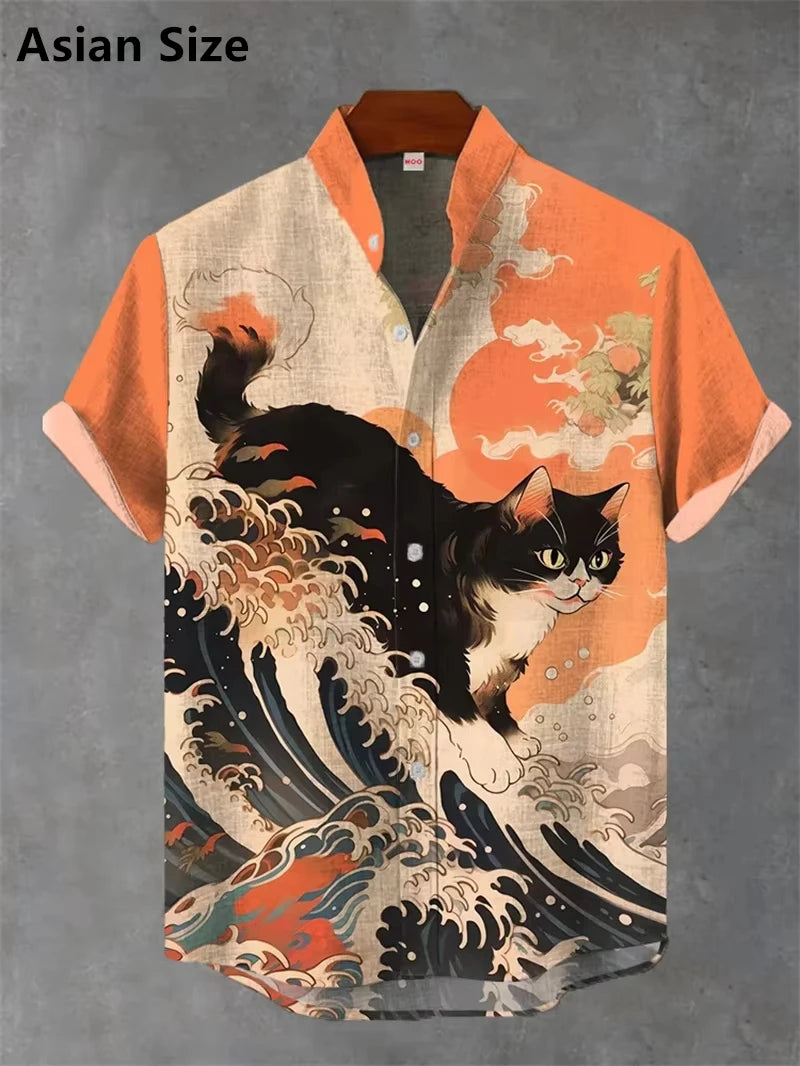Vintage Men's Shirt 3D Printed Shirt