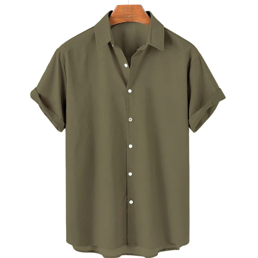 Solid Color Shirt For Men