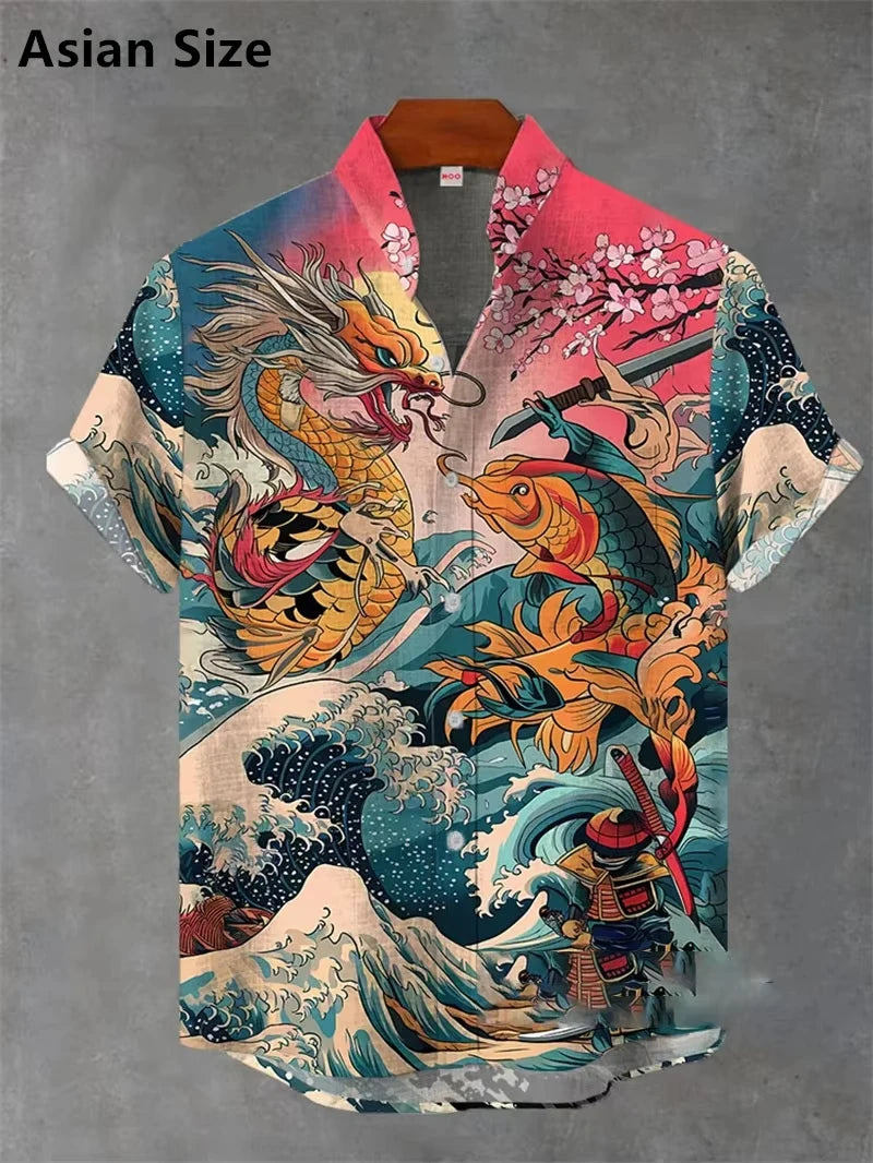 Vintage Men's Shirt 3D Printed Shirt