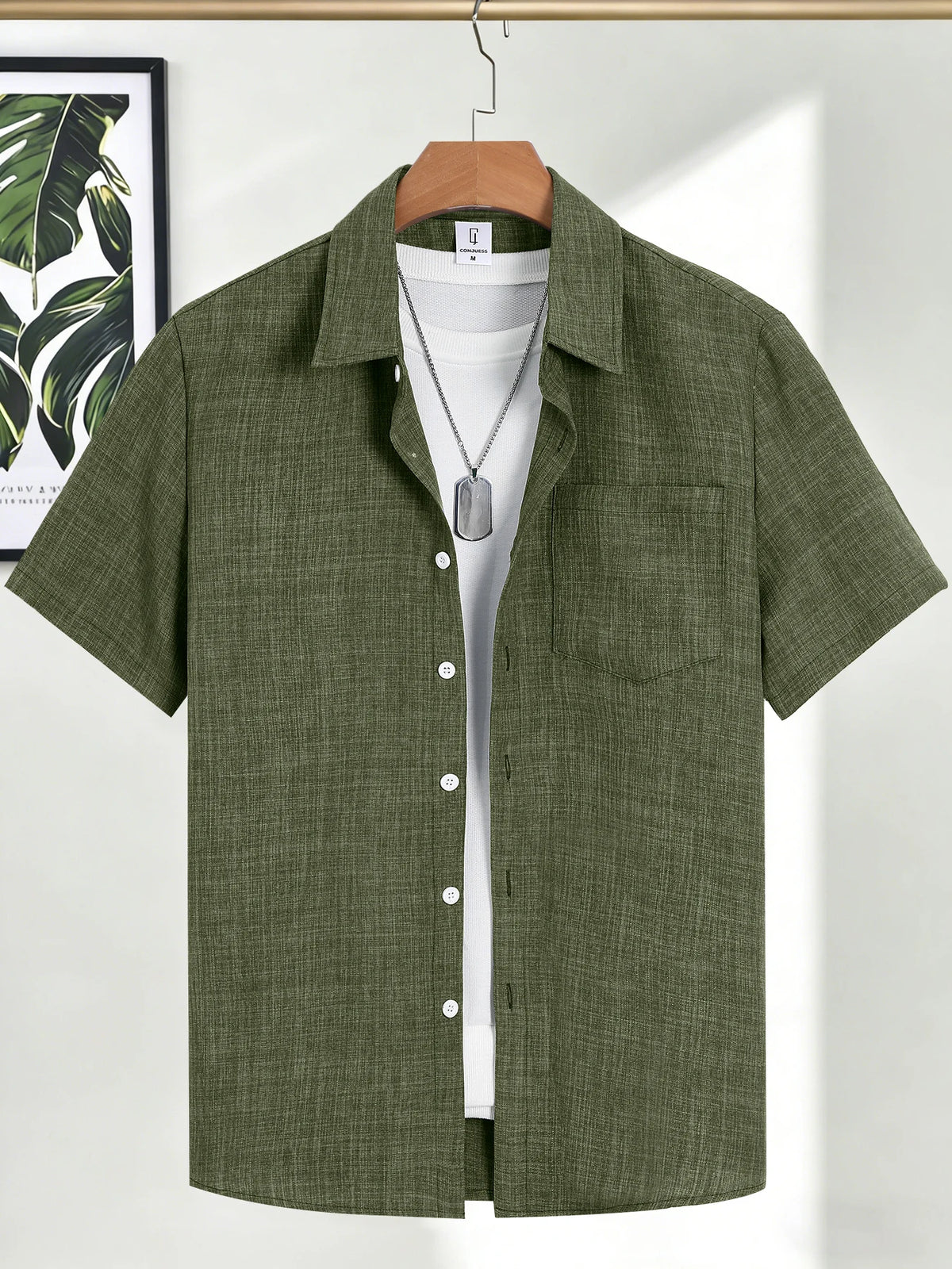 Men's Casual Linen Short Sleeve Shirts
