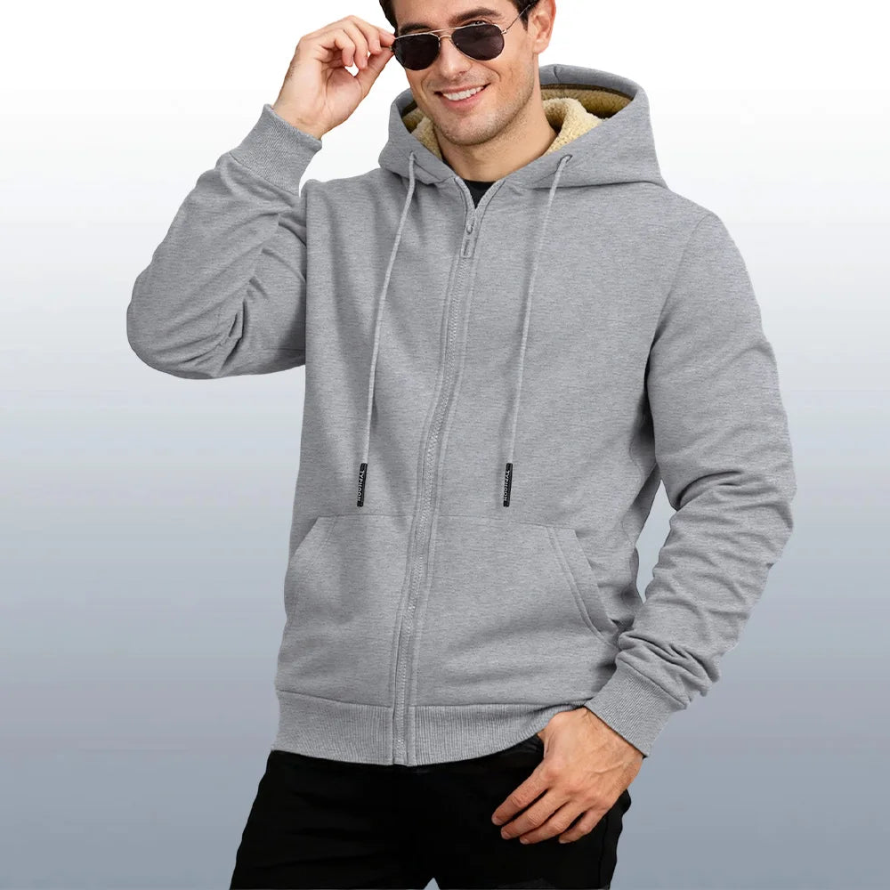 Winter Lambswool Zipper Hoodies