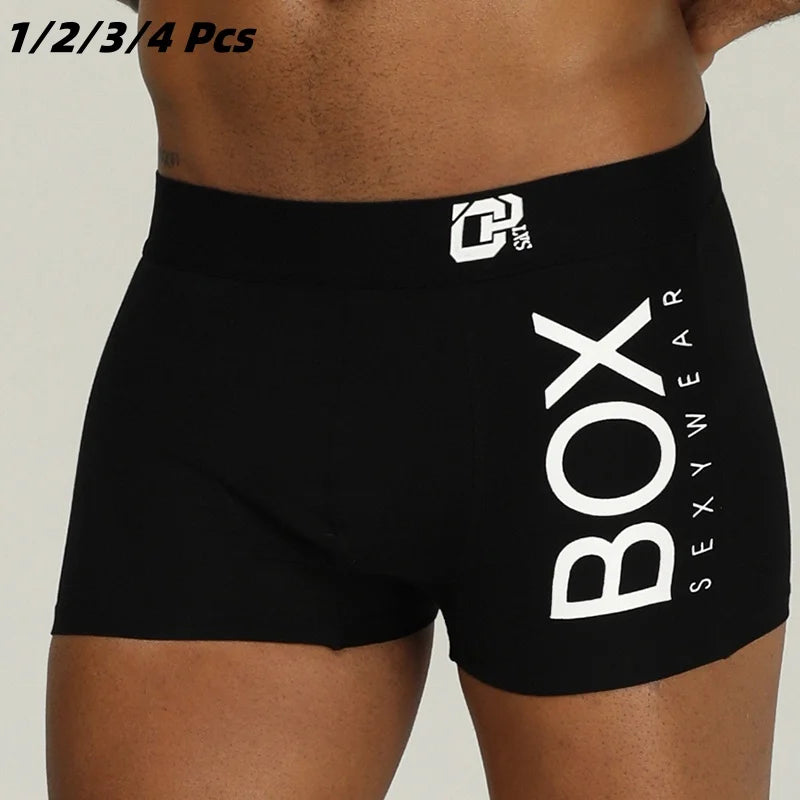 1/2/3/4 Pcs ORLVS Mens Boxer Sexy Underwear