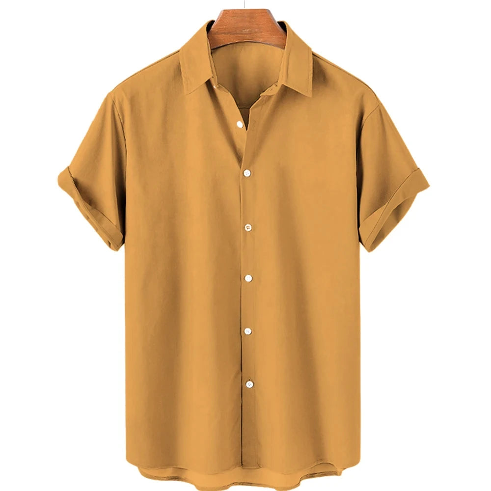 Solid Color Shirt For Men